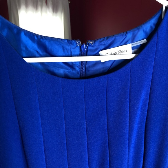 Calvin Klien Blue Pleated Dress - Picture 3 of 5